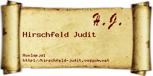 Hirschfeld Judit névjegykártya